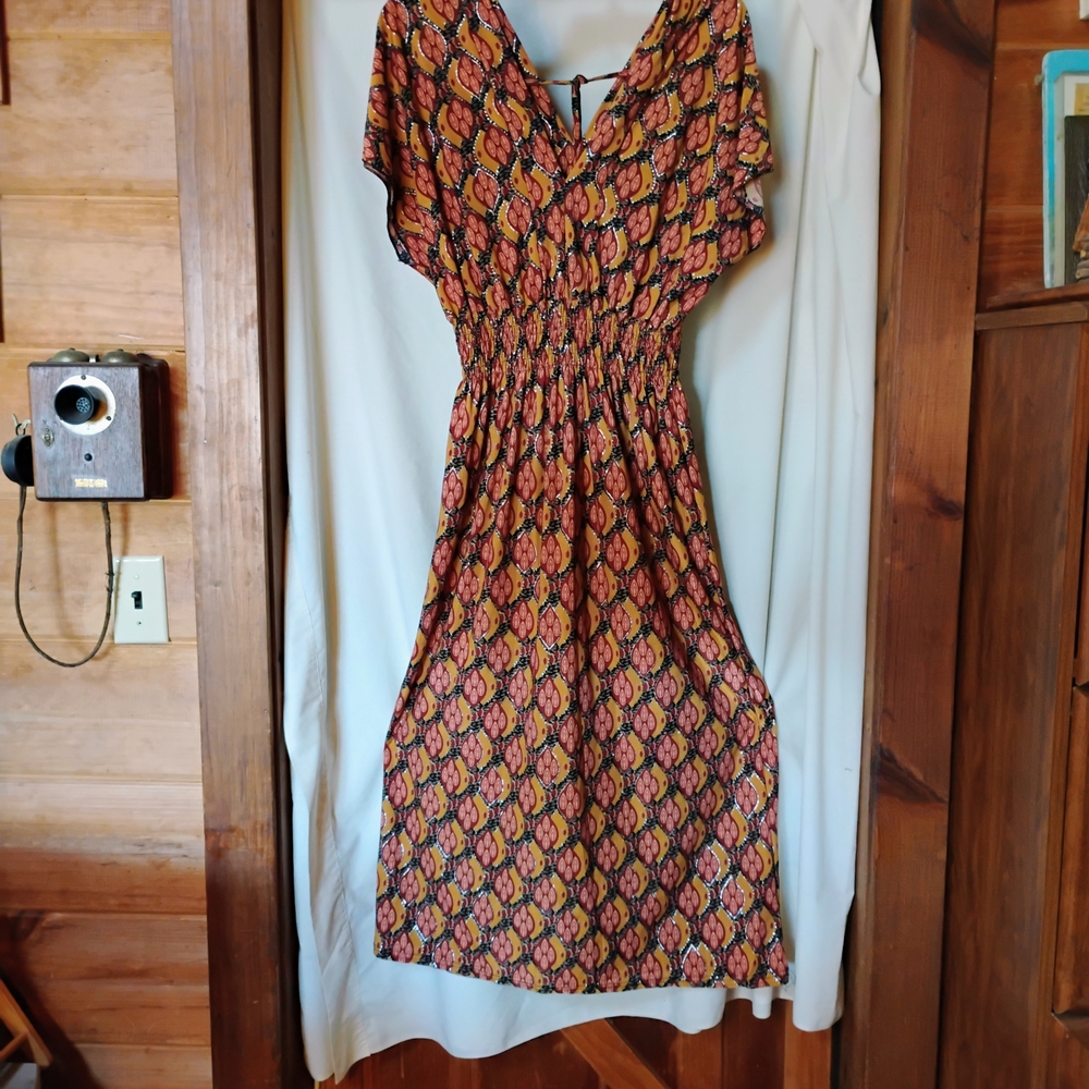 Red and Black Maxi Dress